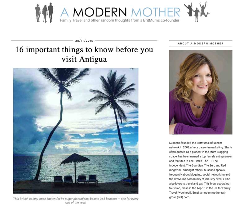 A Modern Mother’s- website snapshot