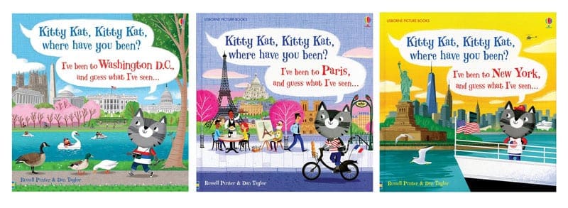 Kitty Kat, Kitty Kat, Where Have You Been? Series Book Cover-Top Travel Books for Little Kids