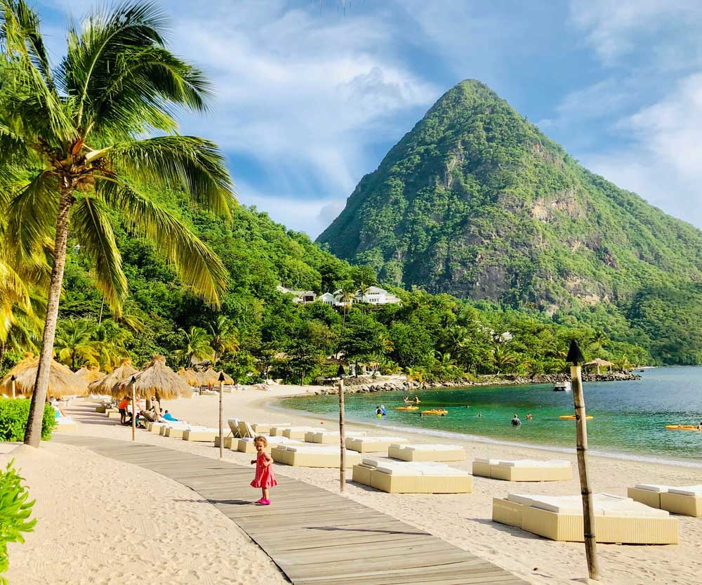 St. Lucia family vacation toddler