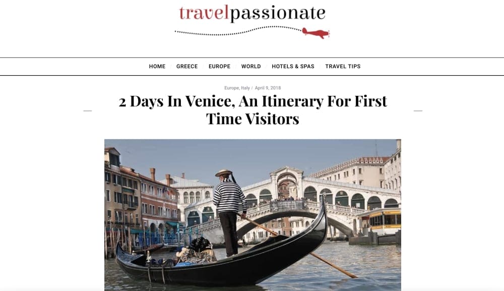 website snapshot-Travel Passionate