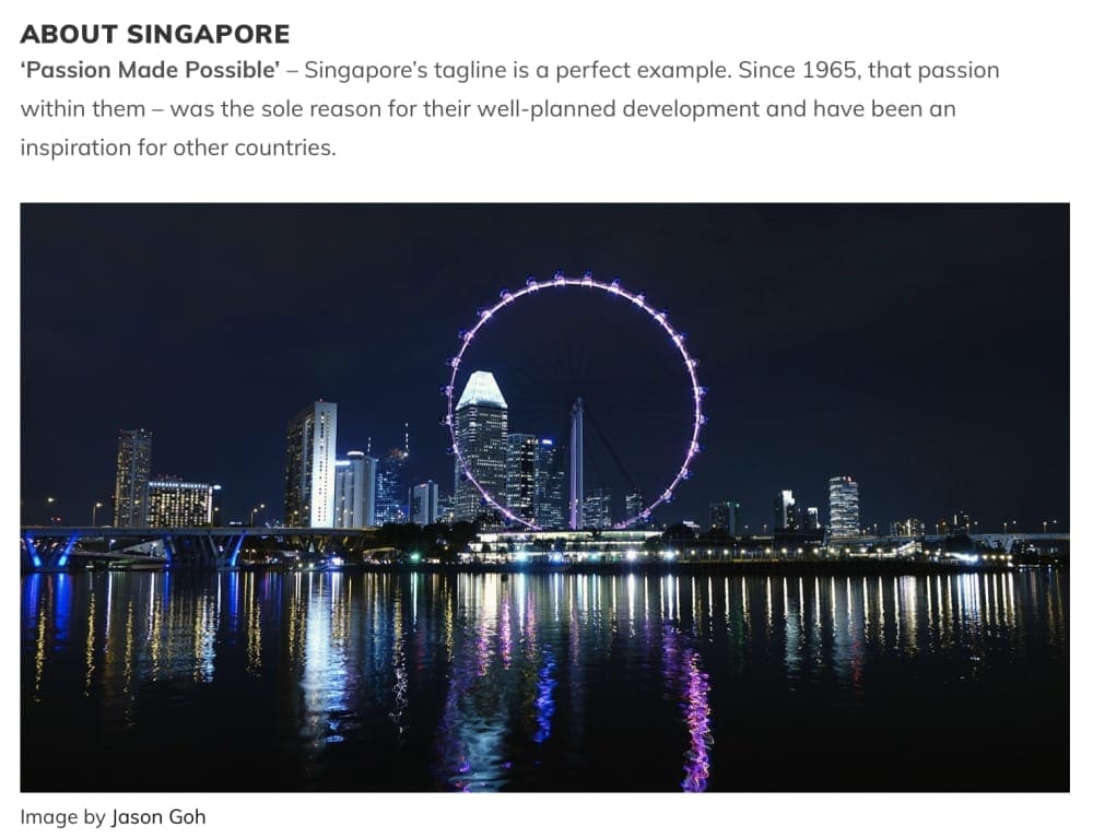Website snapshot- Self-Plan 1: Singapore by Wake Up Kins