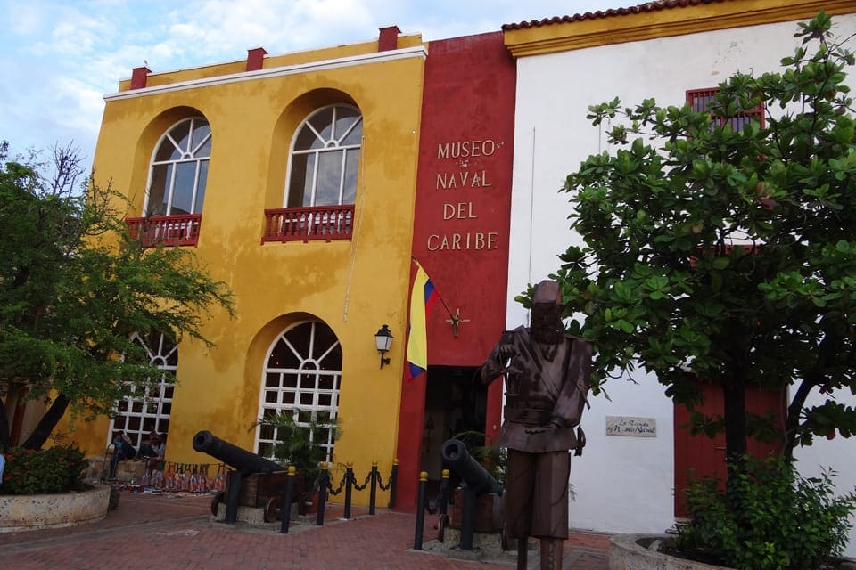 The colorful entrance to the Naval Museum of the Caribbean