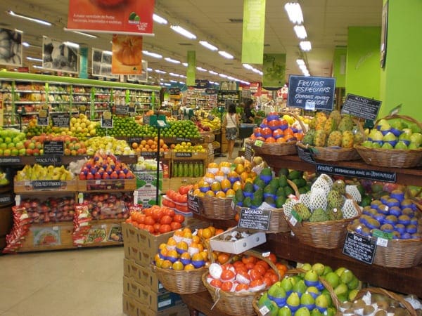 Inside a grocery store in Aruba.