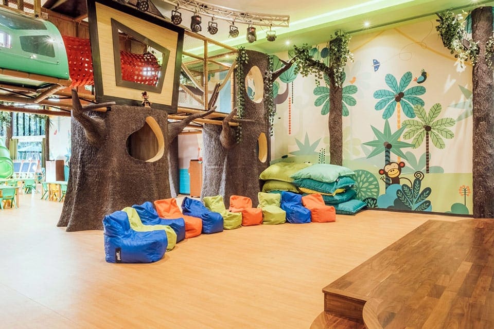 A colorfully decorated kids club at Iberostar Selection Paraiso Maya, one of the best resorts in Playa del Carmen.