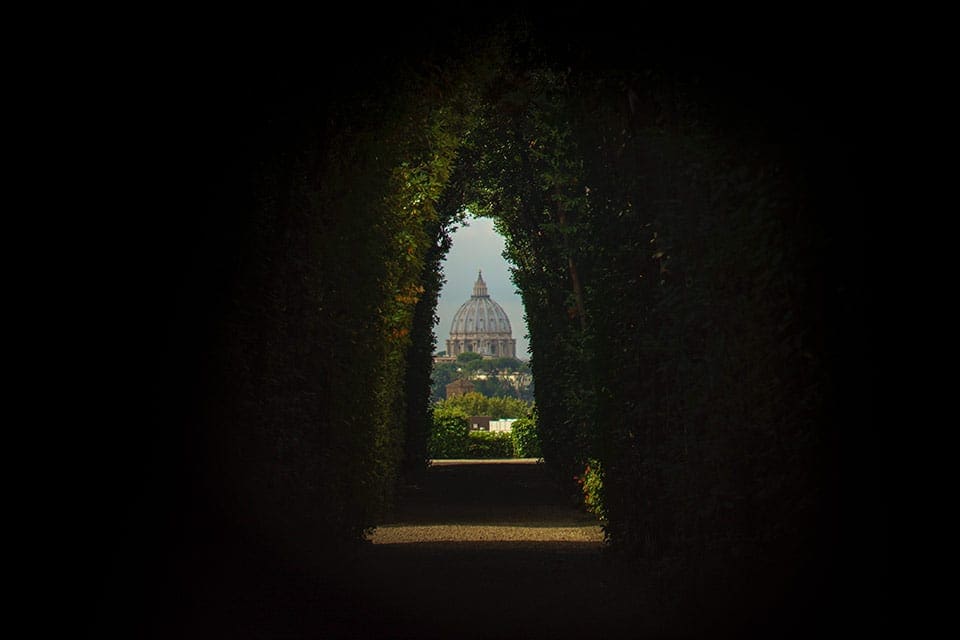 A view of Rome through the Knights of Malta keyhole.