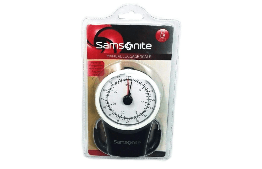 Samsonite luggage scale, one of the best travel accessories for families.
