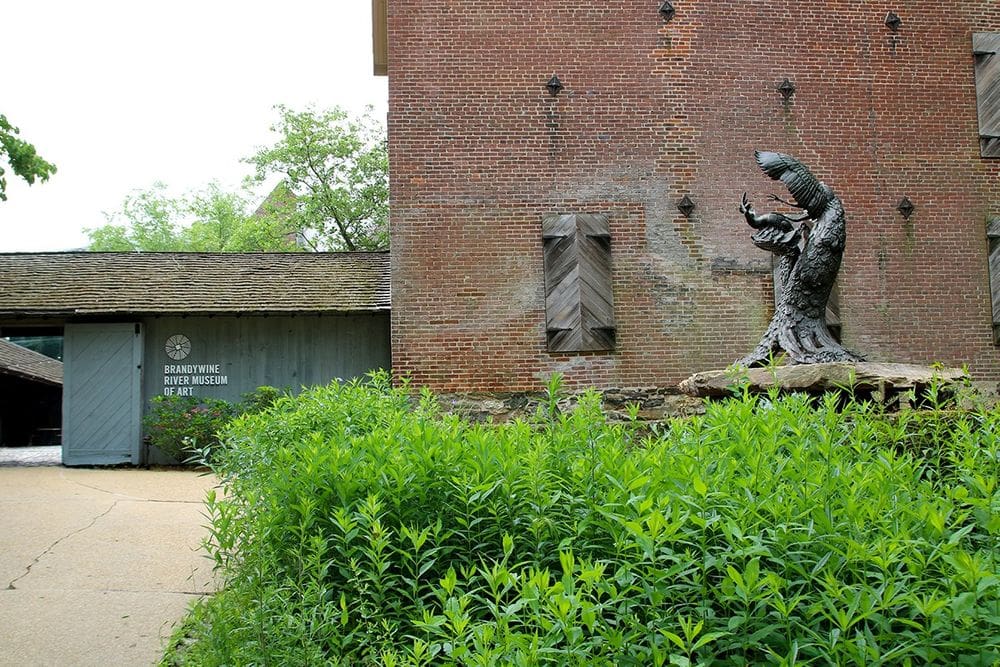 The entrance to the Brandywine River Museum of Art in Pennsylvania, one of the best things to do on your weekend getaways near Baltimore for families.