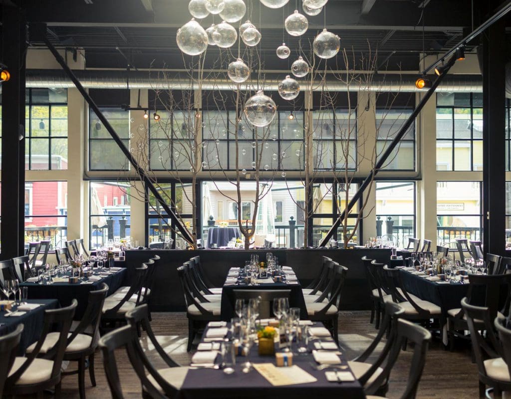 Inside the stunning dining room of Riverhorse on Main, one of the best restaurants to dine at when visiting Deer Valley with kids.