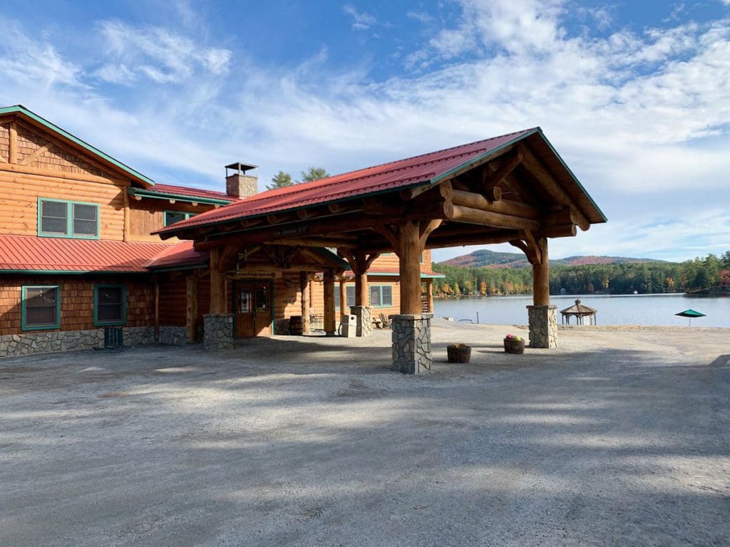 The exterior entrance of the Ridin-Hy Ranch Resort, one of the best all-inclusive hotels in the United States for families.