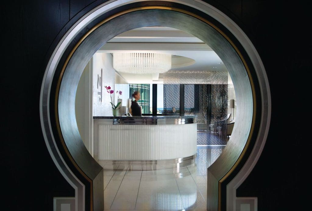 A view into the Chuan Spa at the The Langham, Chicago.