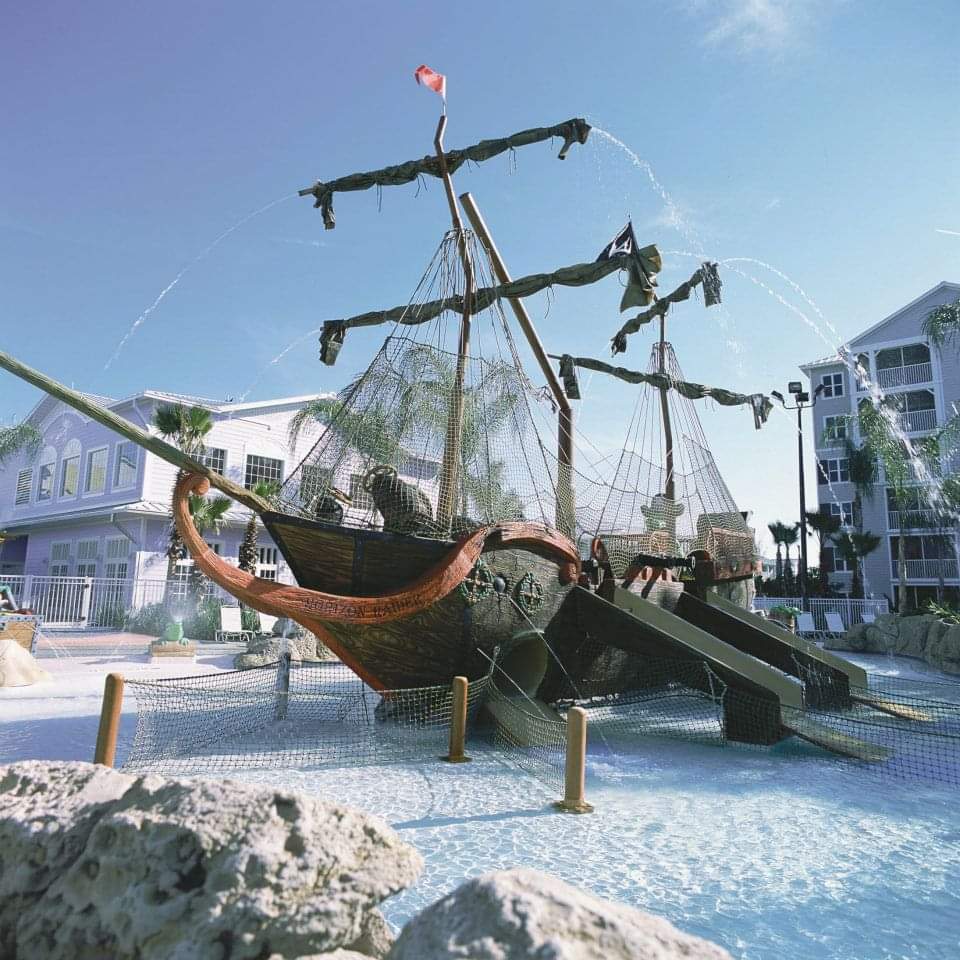 The pirate-themed playground at Marriott Harbour Lake.