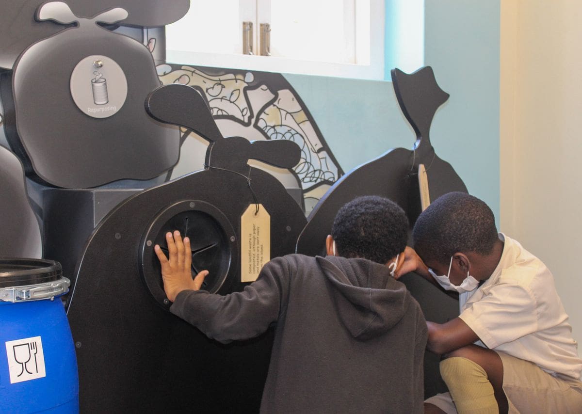 Kids get creative, while enjoying the Jairus Brewster Children's Gallery featuring the exhibit 'Explore'.