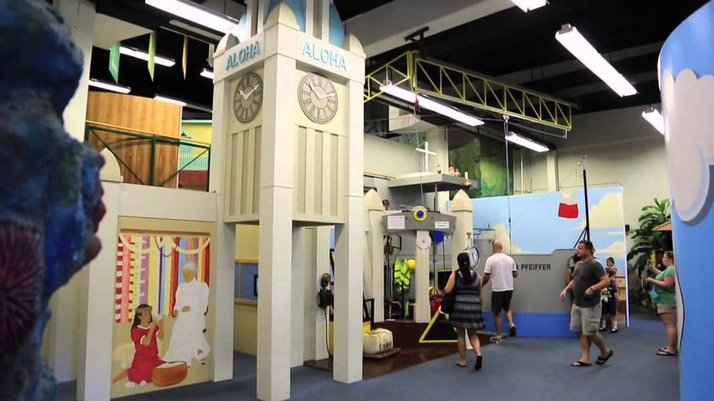 Inside the Children's Discovery Center, featuring a colorful exhibit.