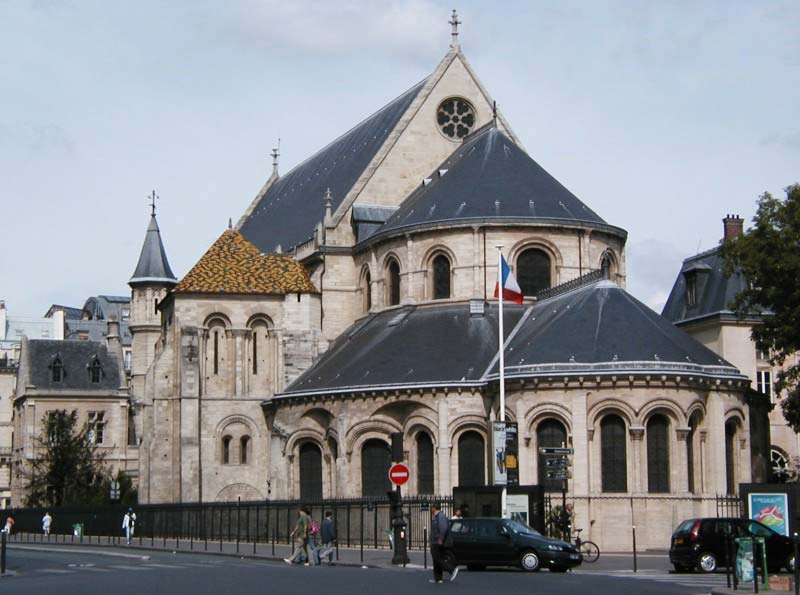 Saint Martin des Champs standing proudly on an overcast day in the 3rd Arrondissement of Paris.