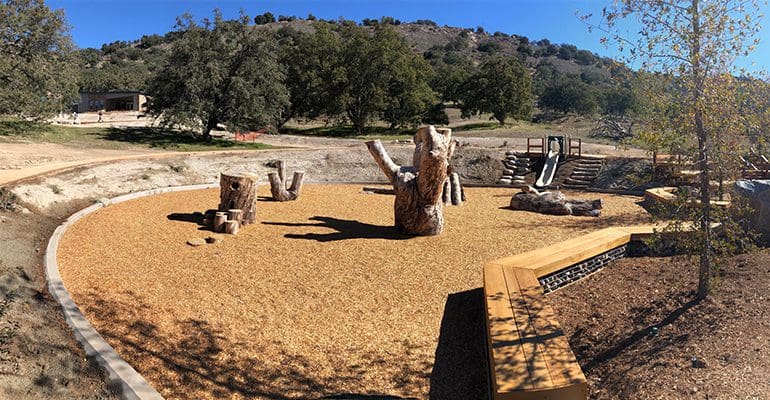 The natural playground on-site at the Santa Ysabel Nature Center.