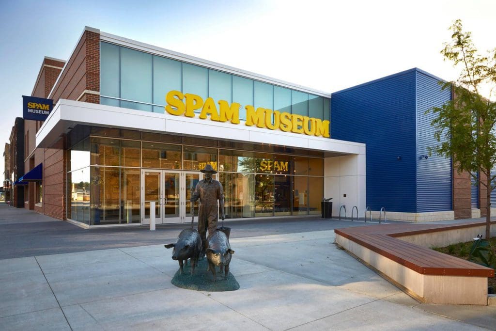 The exterior entrance to the SPAM Museum.