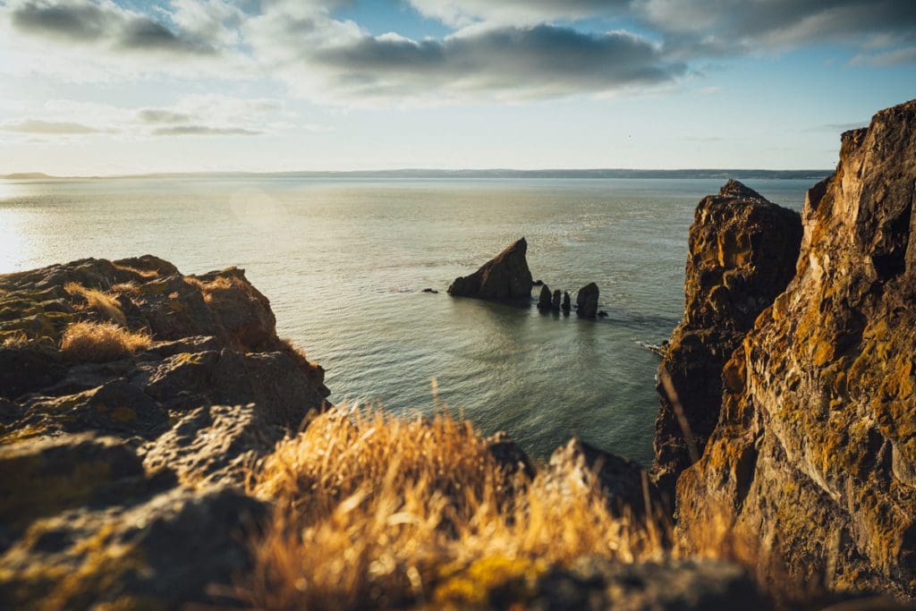 A Cape Split winter sunset in the Annapolis Valley, Nova Scotia.