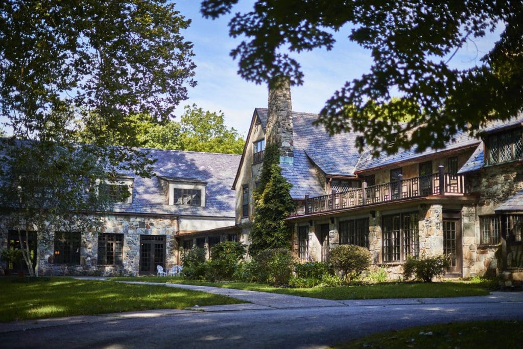 The entrance to Troutbeck in New York.