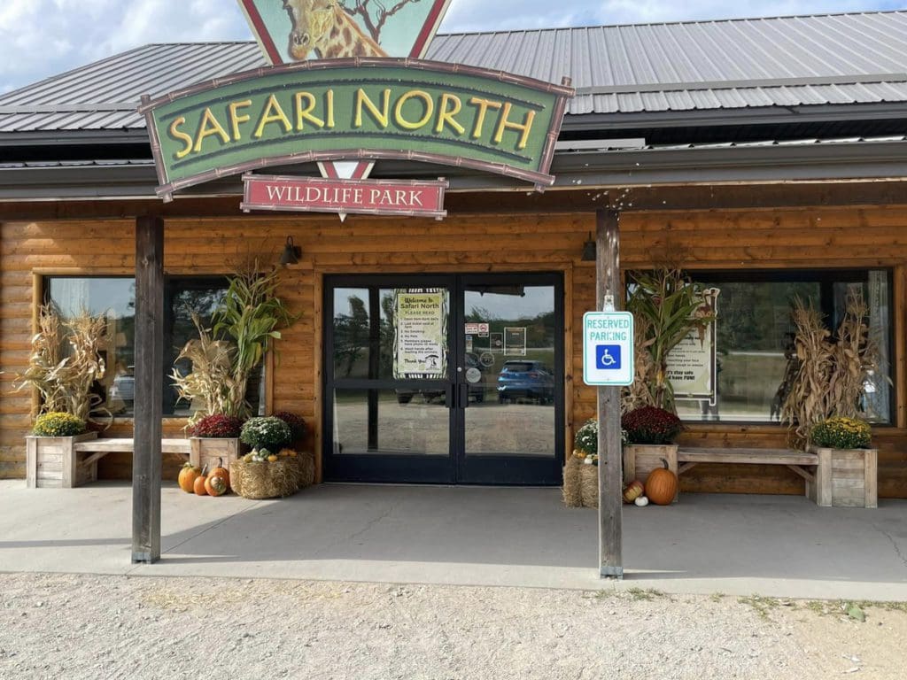 The exterior entrance to Safari North Wildlife Park.