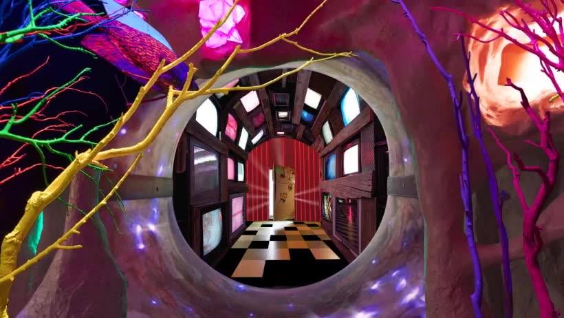 Inside one of the fun exhibits at Meow Wolf.