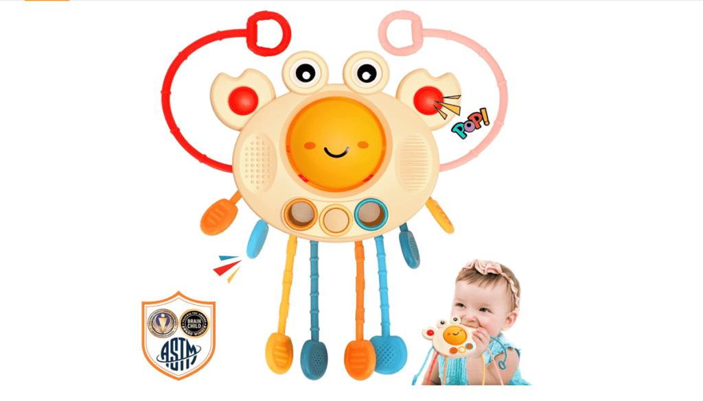 Baby Suction Cup Spinning Top Toys, Window Spinner Spinning Toys For Toddlers  1-3, Pop Up Montessori Sensory Airplane Travel Bath Tub Summer Water Toy