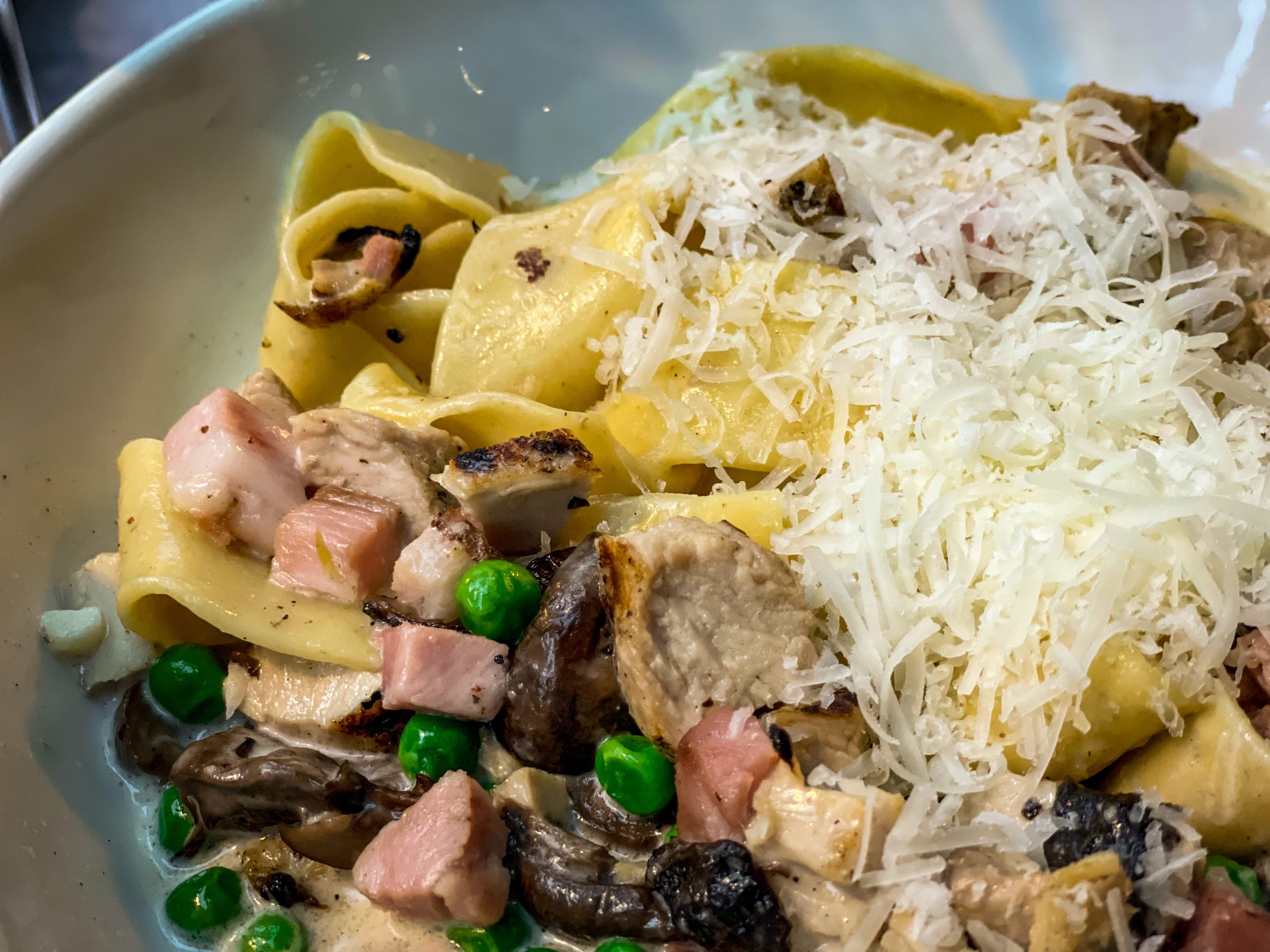 A plate filled with yummy pasta from Bellabrava in Tampa Bay.