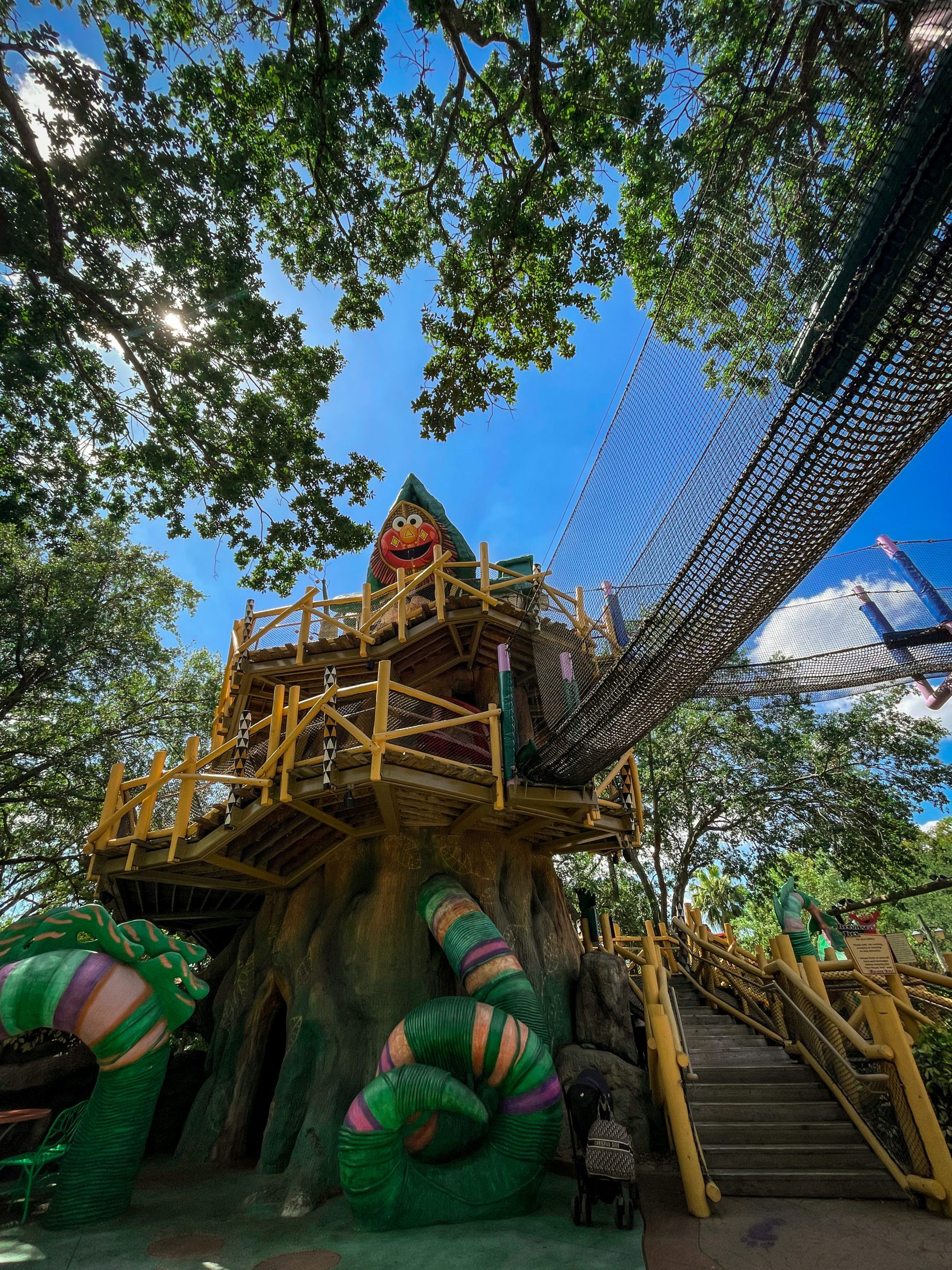 A Sesame Street-themed play area at Busch Gardens® Tampa Bay, a must do when you visit Tampa Bay with Kids.