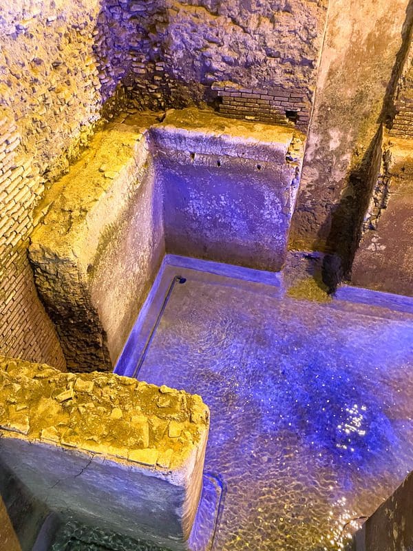 An underground, excavated area of Vicus Caprarius-the Water City, one of the best museums in Rome with kids.