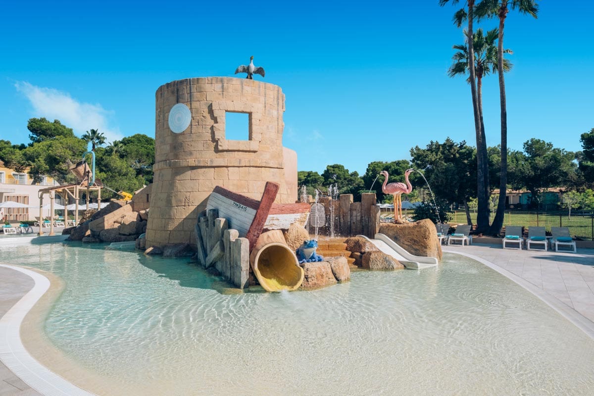 The fun kids' pool area at Iberostar® Club Cala Barca.