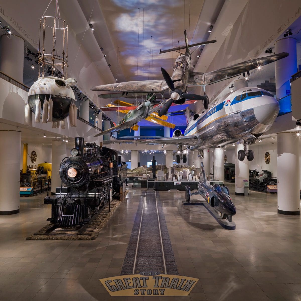 Inside one of the transportation exhibits at Museum of Science and Industry.
