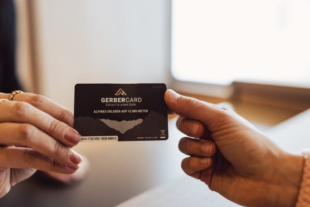 Hands hold a Gerber Card.