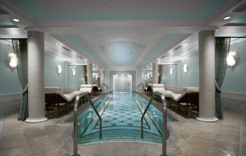 Inside the spa at The American Club in Wisconsin.