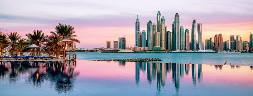 Dukes The Palm, a Royal Hideaway Hotel nestled along the beach, one of the best beachfront hotels in Dubai for families.