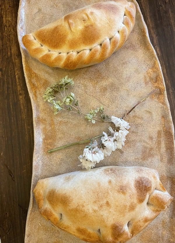 Two stuffed pockets for dinner in Lisbon.