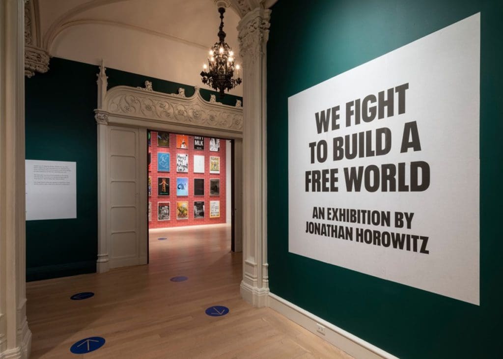 The entrance to one of the exhibitions at Jewish Museum London.