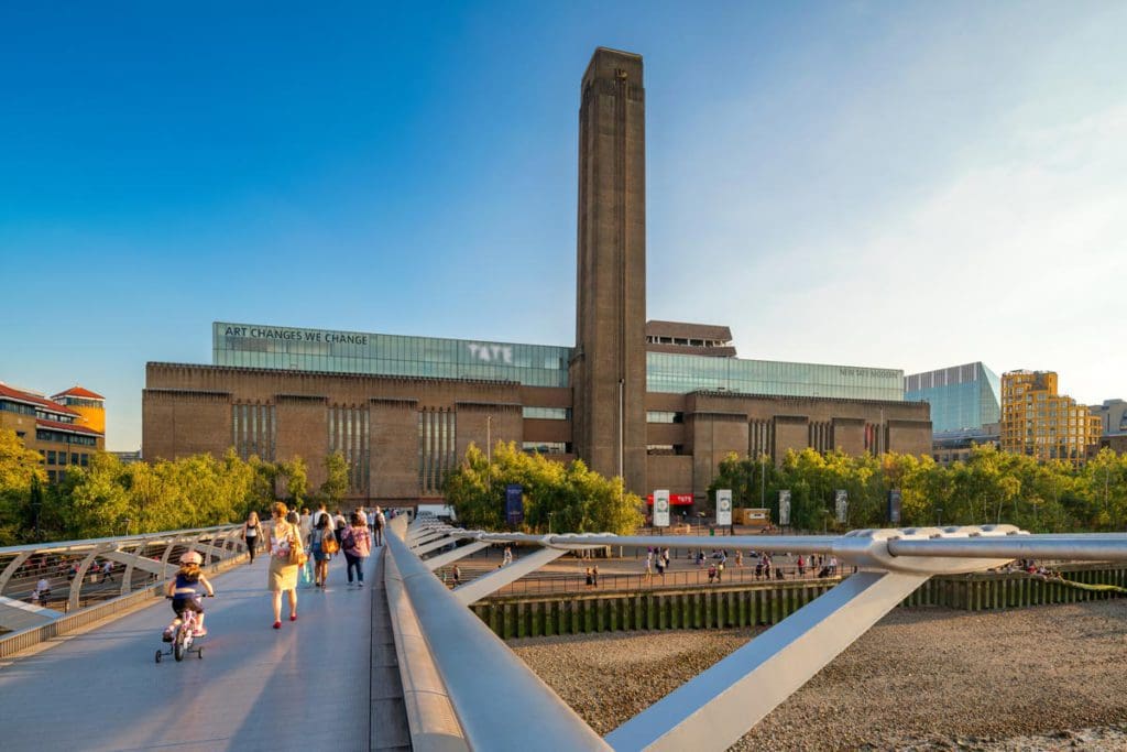 Outside the Tate Modern in London.