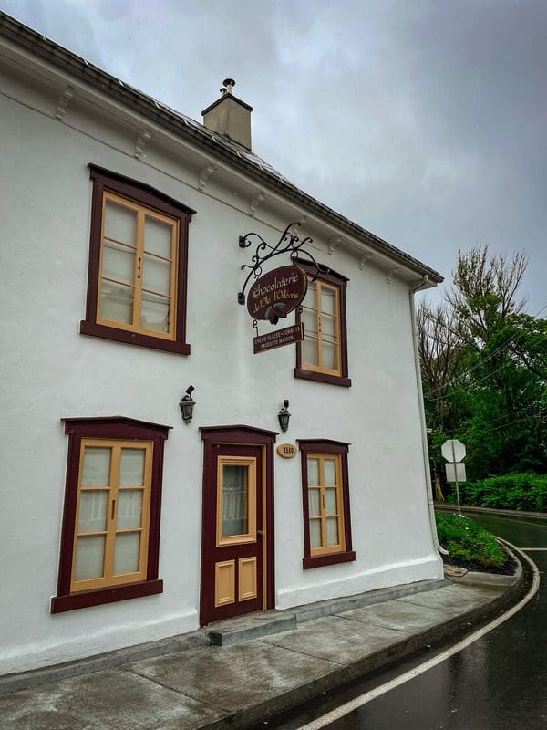 The entrance to Chocolaterie de l’Île d’Orléans on Îles d'Orléans.