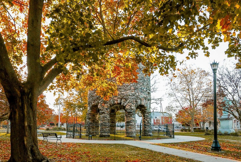 A beautiful fall view in Newport, RI, one of the best places for an East Coast road trip for families. 