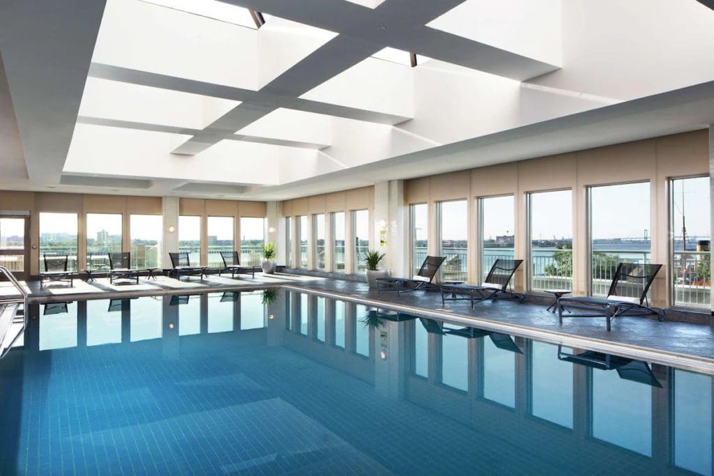 The indoor pool at Hilton Philadelphia at Penn's Landing.