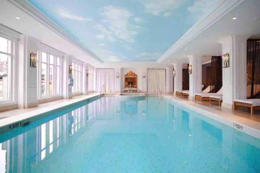 The indoor pool at InterContinental Amstel Amsterdam, one of the best hotels in Amsterdam for families.