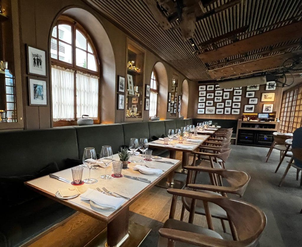 Inside Kulm Country Club's dining area.