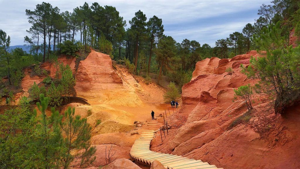 A view of the beautiful nature around Roussillon.