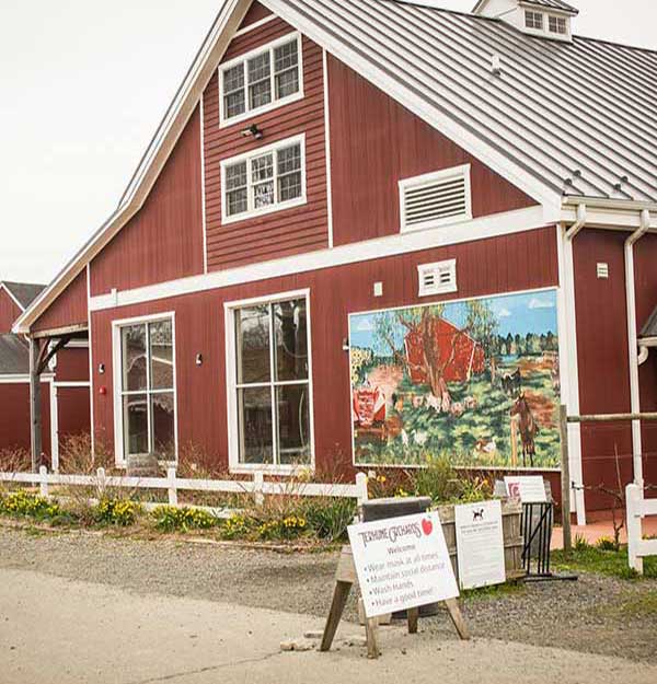 The apple barn at Terhune Orchards.