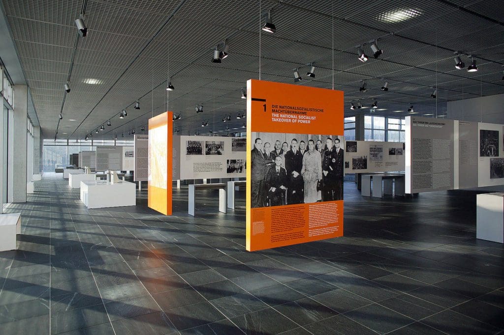 The indoor exhibits at Topography of Terror, a great idea when planning a Berlin itinerary with kids.