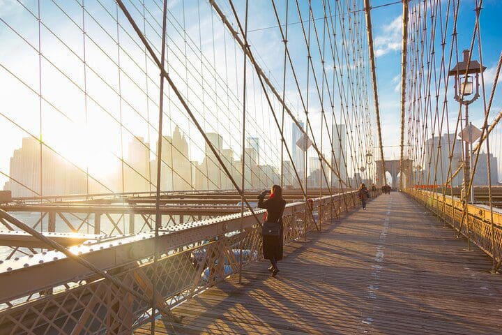 The Brooklyn Bridge, as seen on the Boroughs of NYC: Harlem, Bronx, Queens, Brooklyn & Coney Island tour.