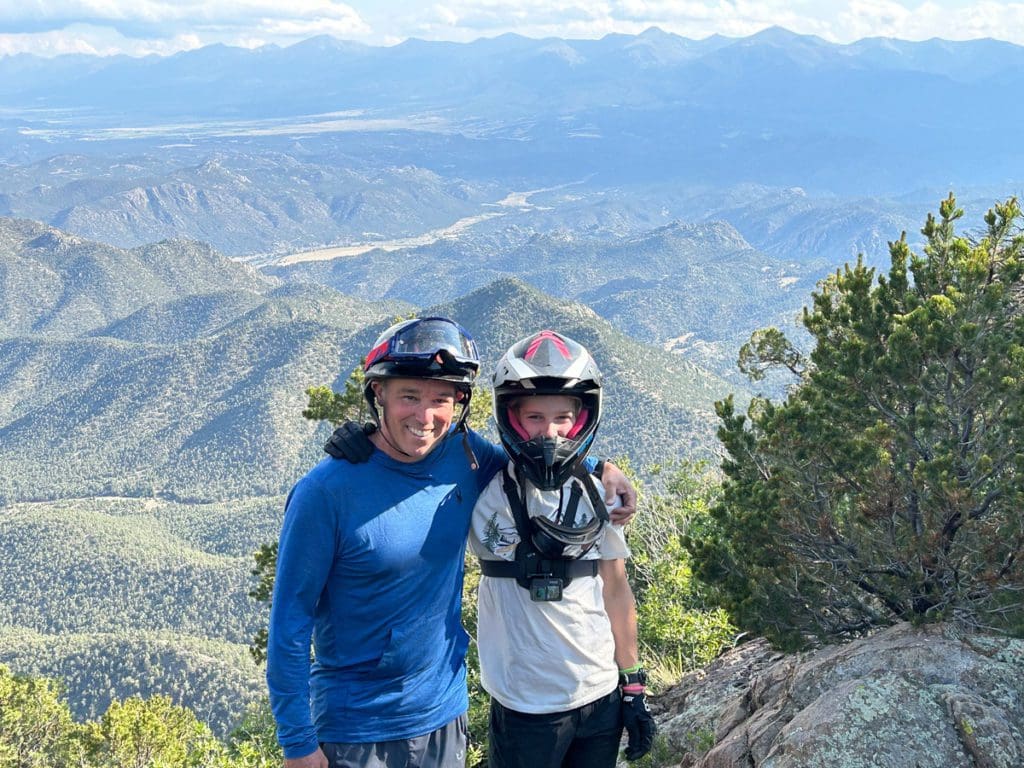 A dad an his son enjoy a day of fun in Cañon City, one of the best weekend getaways near Denver for families.