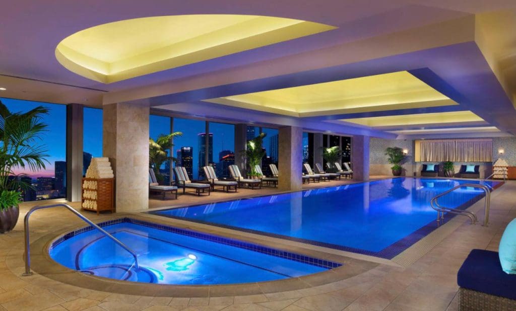 The indoor pool at Hilton Americas-Houston.