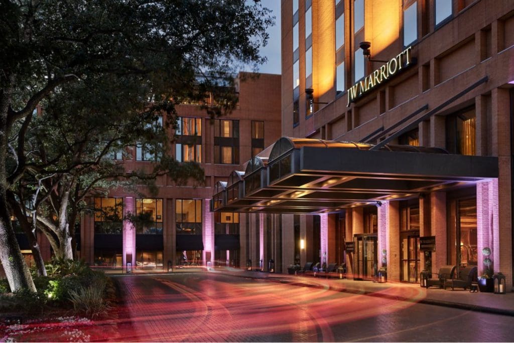 The exterior entrance to JW Marriott Houston by the Galleria.