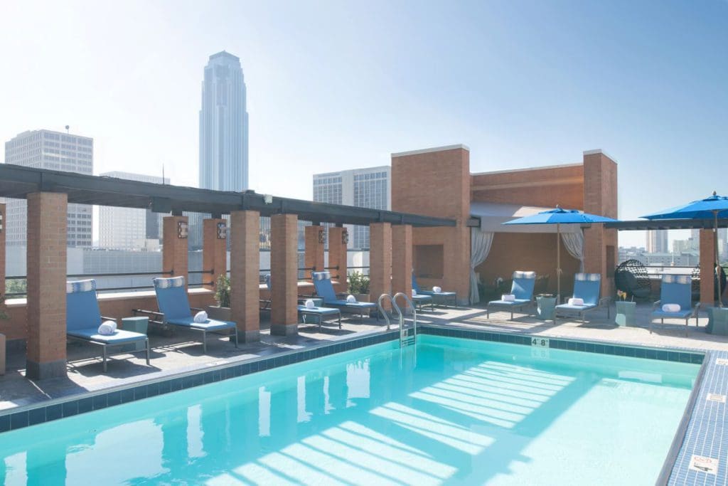 The outdoor, rooftop pool at JW Marriott Houston by the Galleria.