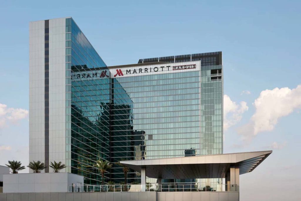 The exterior to Marriott Marquis Houston.